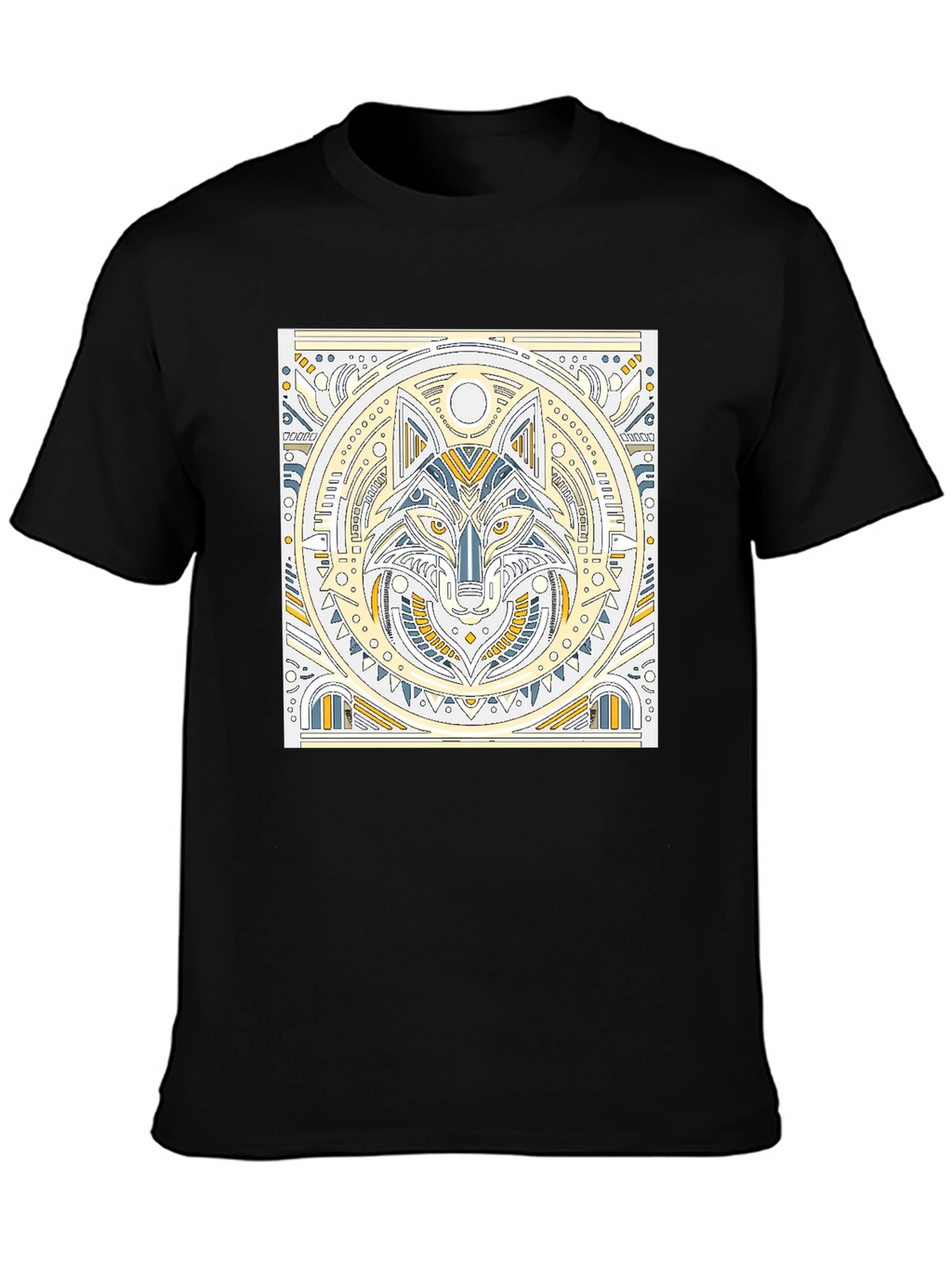 Geometric Wolf Graphic T-Shirt