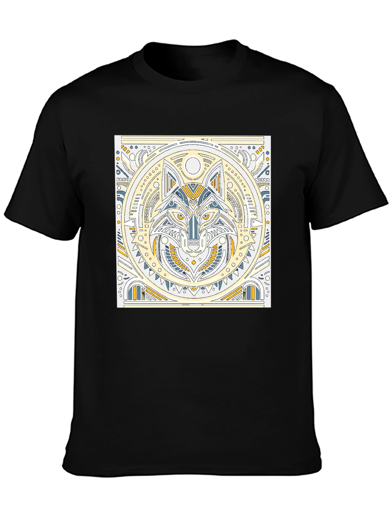 Geometric Wolf Graphic T-Shirt