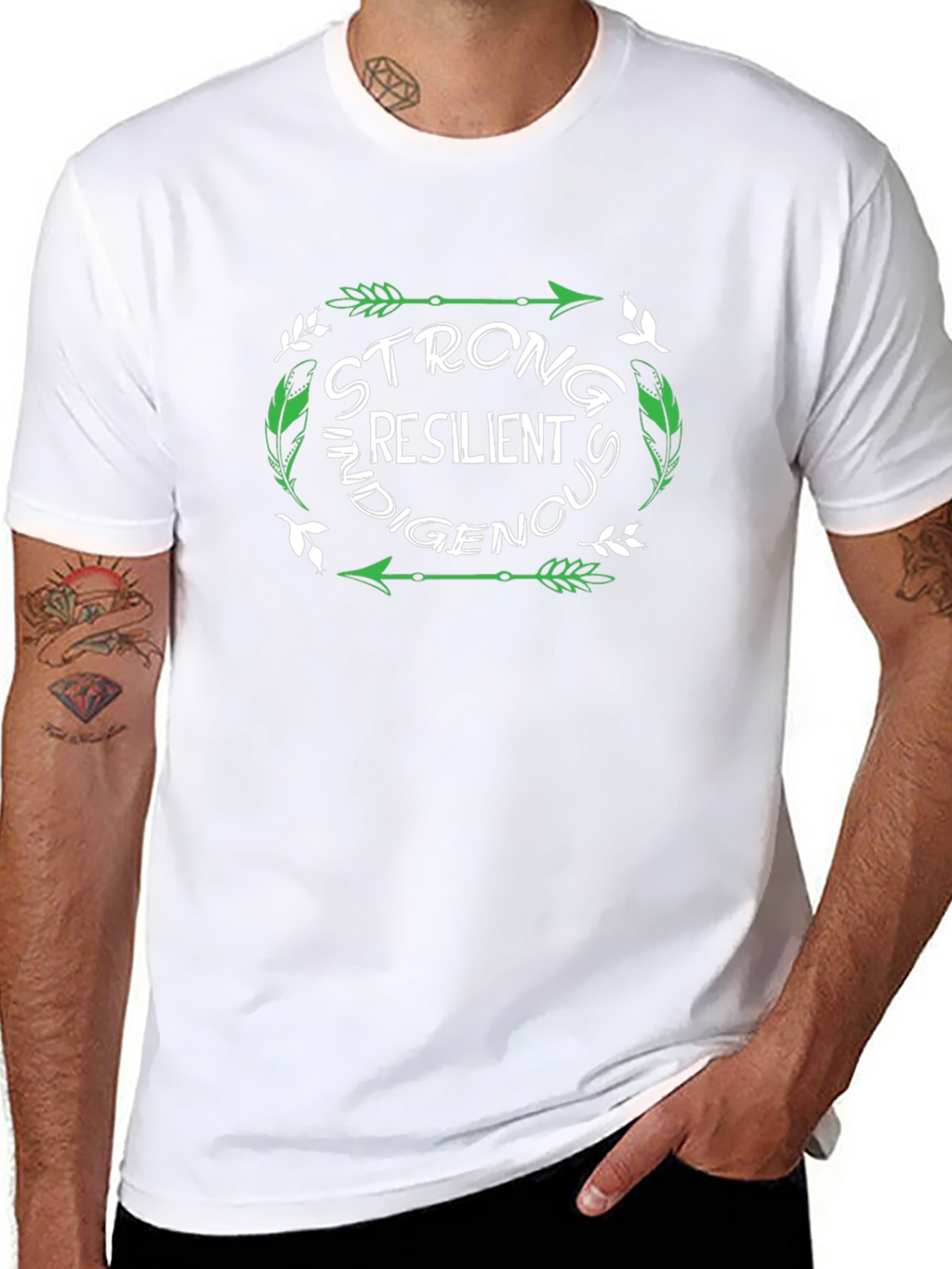 Strong Resilient Indigenous Black Graphic Tee