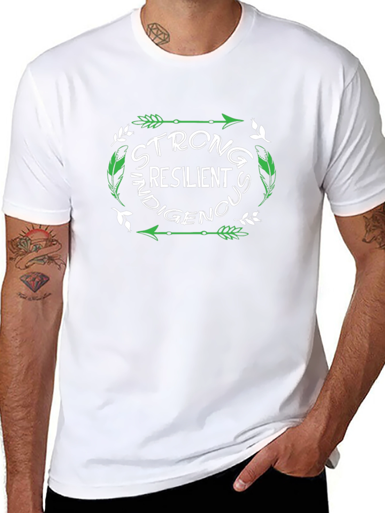 Strong Resilient Indigenous Black Graphic Tee