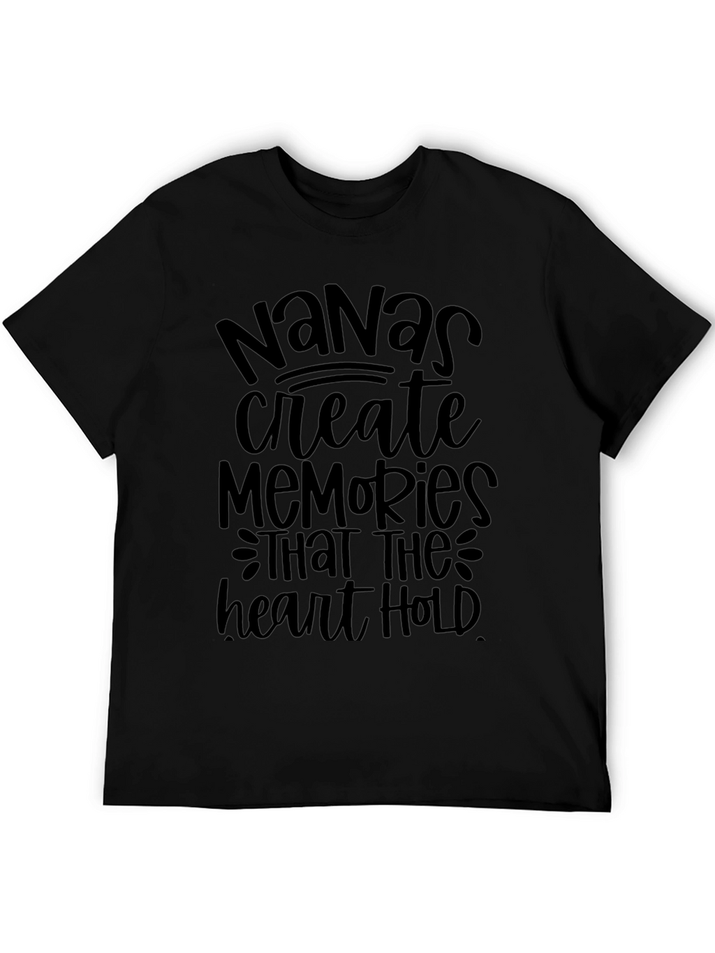 Nanas Memories T-Shirt - Black Soft Cotton