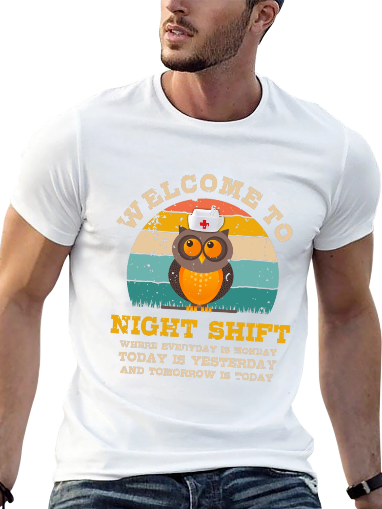 Night Shift Nurse Owl T-Shirt