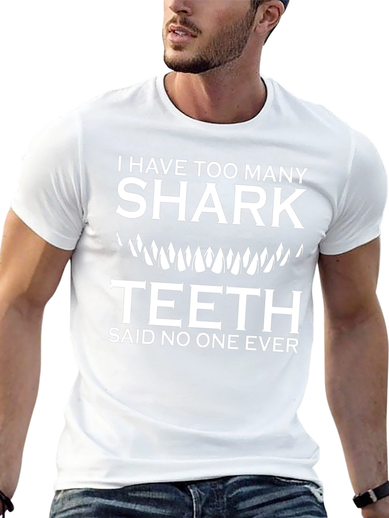 Shark Teeth Funny Graphic T-Shirt