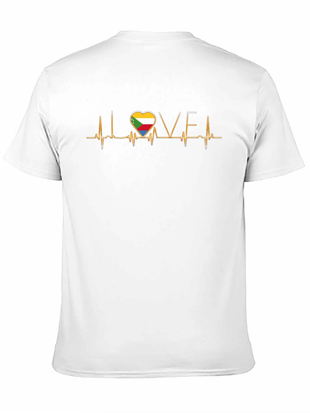 Comoros Flag Heartbeat Love T-Shirt