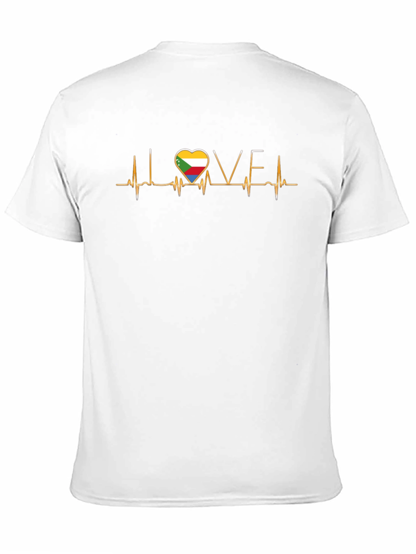 Comoros Flag Heartbeat Love T-Shirt