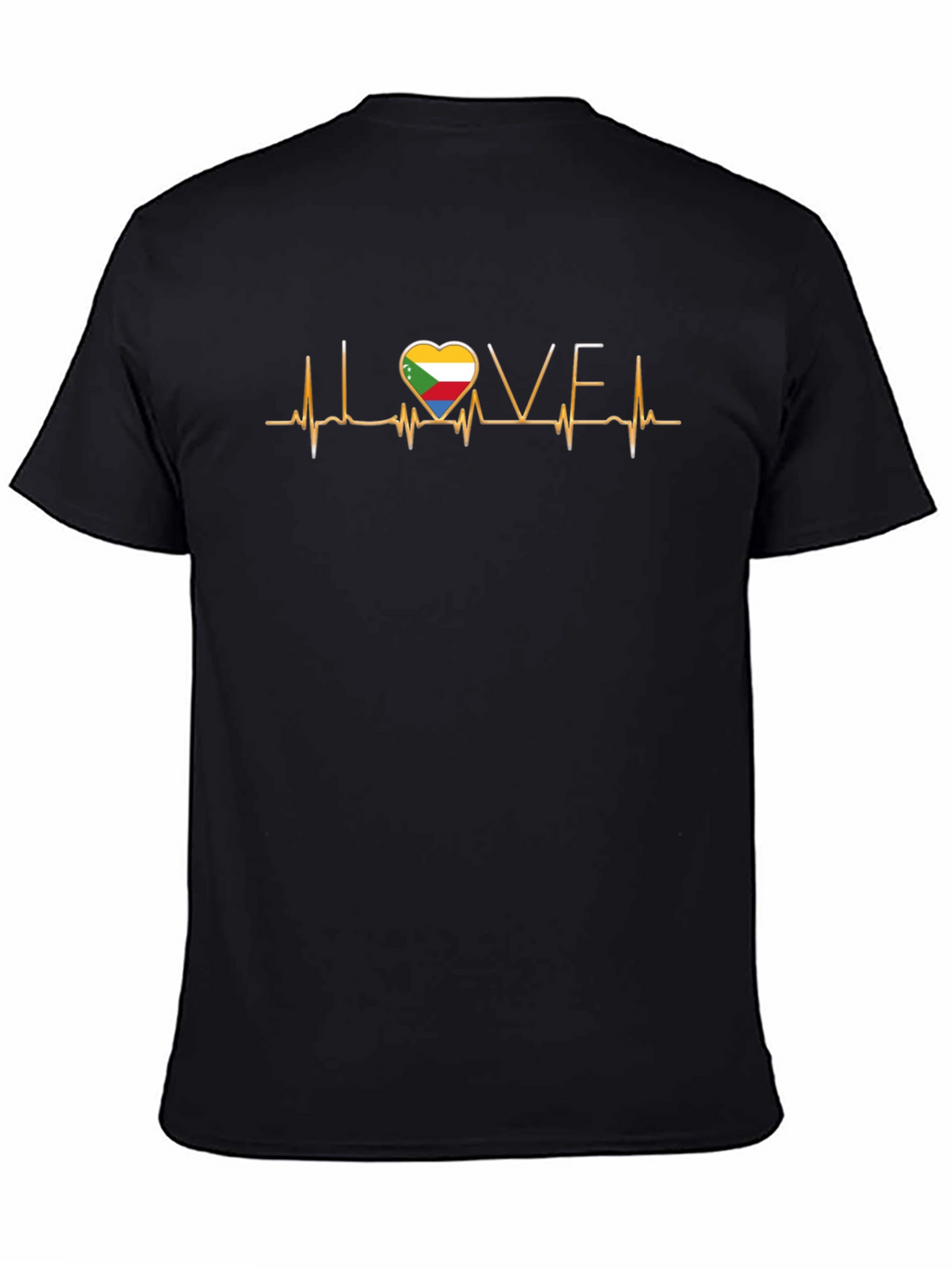 Comoros Flag Heartbeat Love T-Shirt