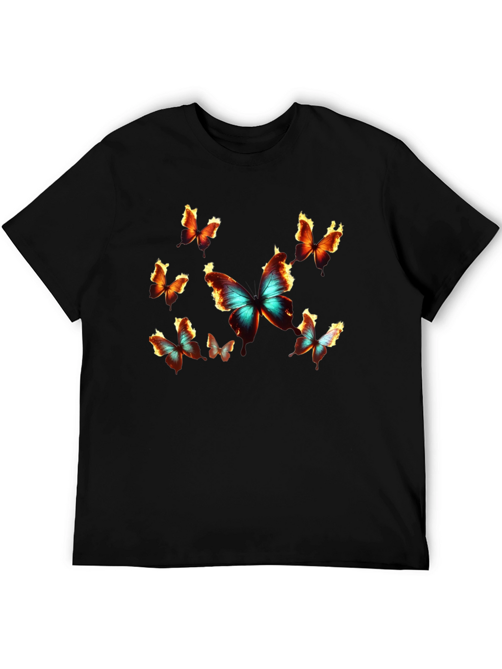 Butterfly Graphic Print Crew Neck T-Shirt