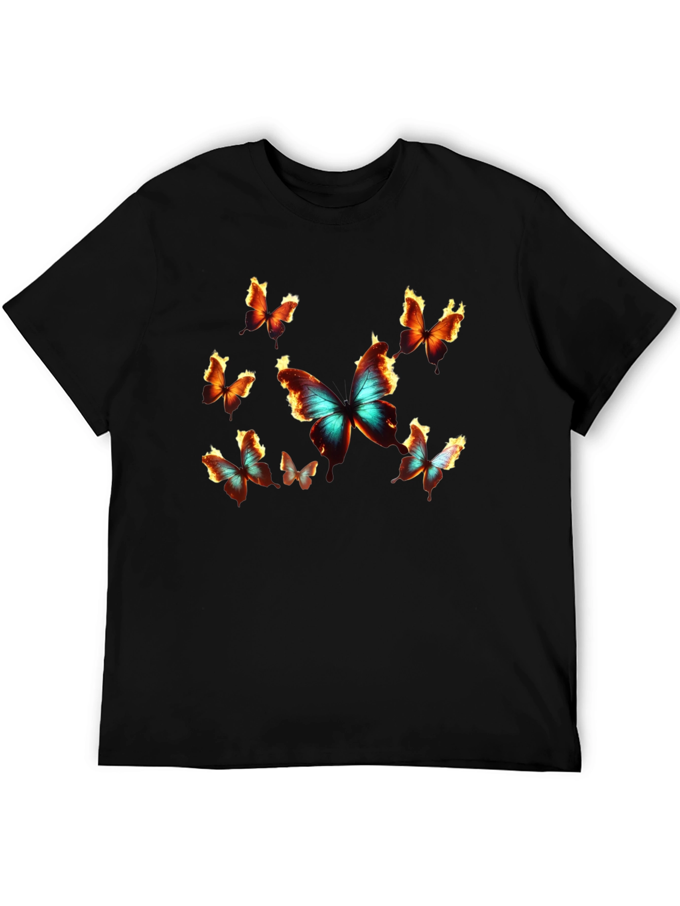 Butterfly Graphic Print Crew Neck T-Shirt