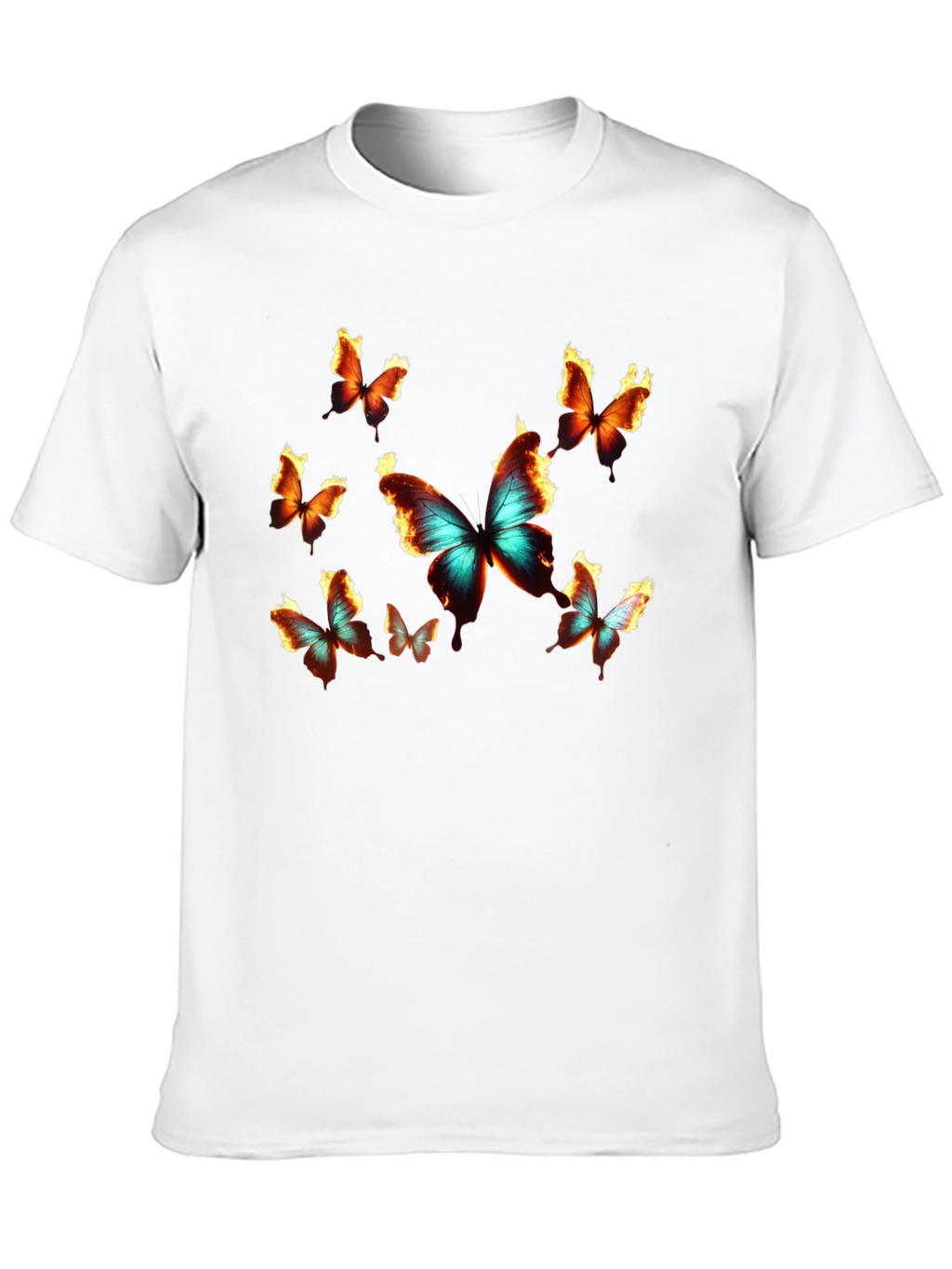 Butterfly Graphic Print Crew Neck T-Shirt