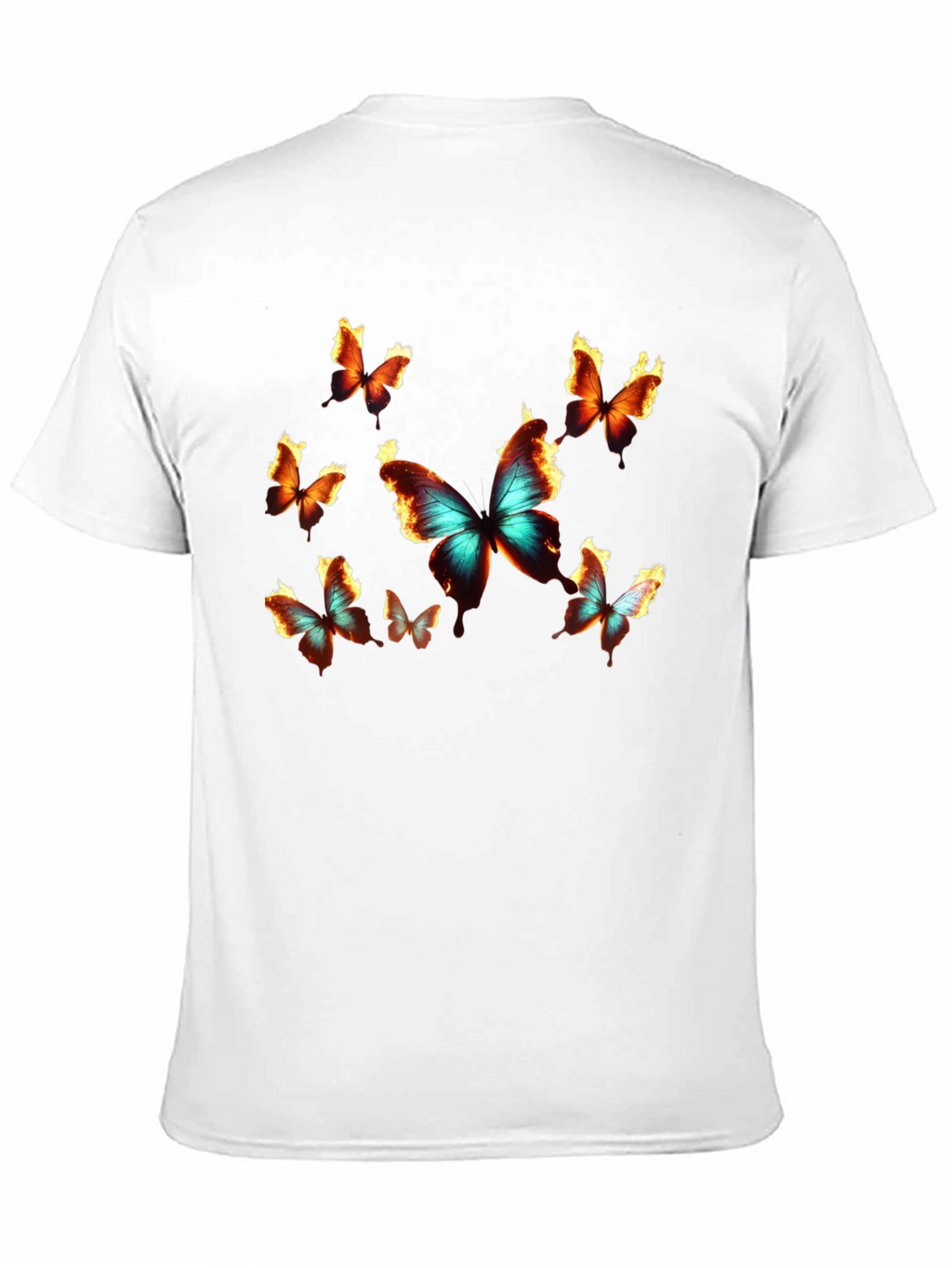Butterfly Graphic Print Crew Neck T-Shirt