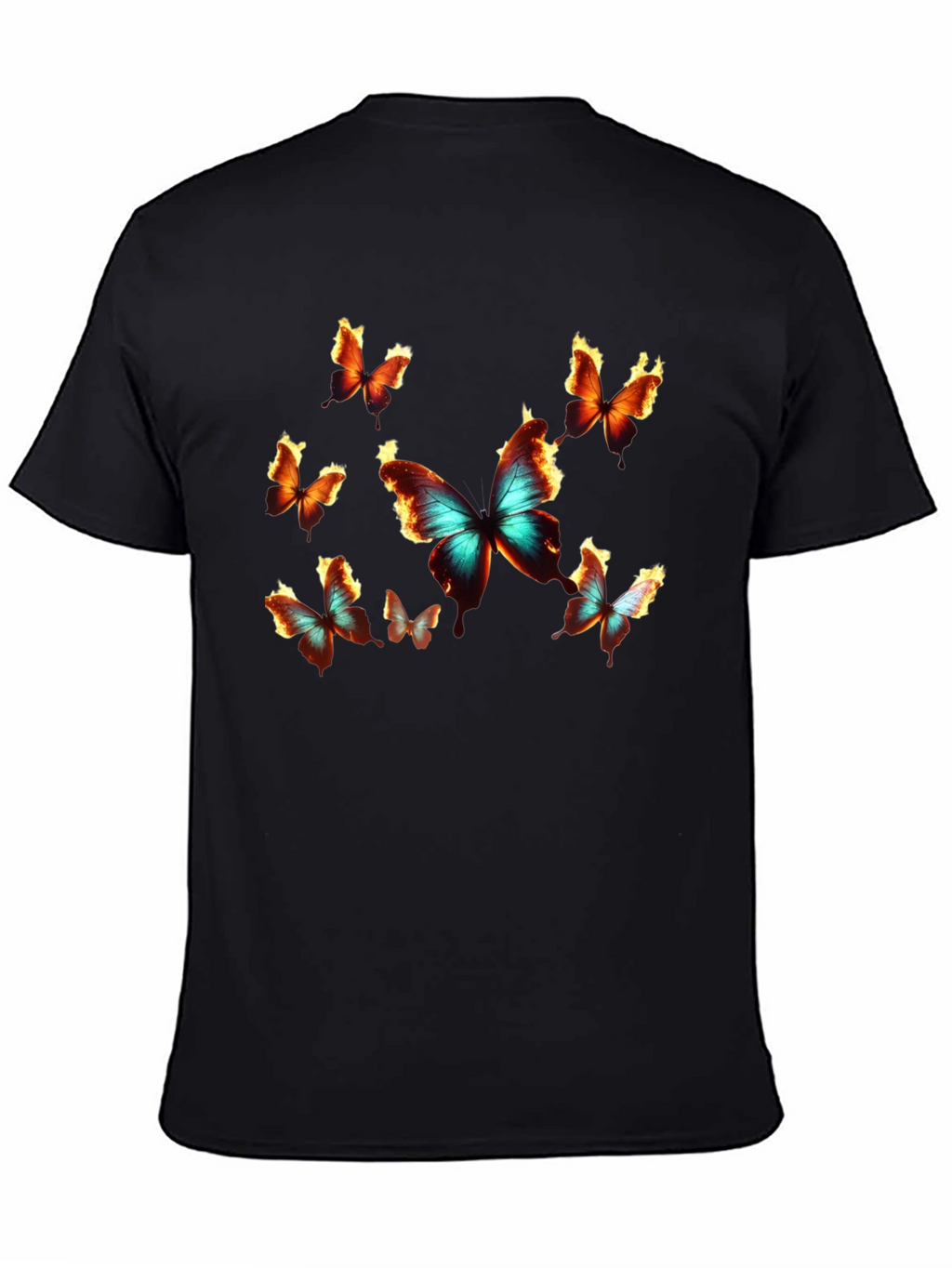 Butterfly Graphic Print Crew Neck T-Shirt