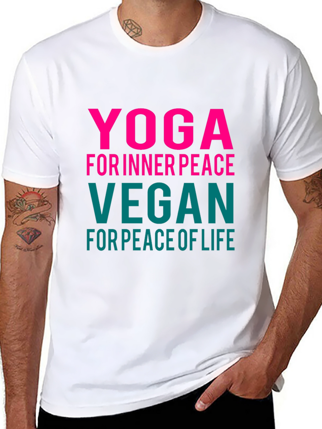 Yoga Vegan Peace Graphic Tee