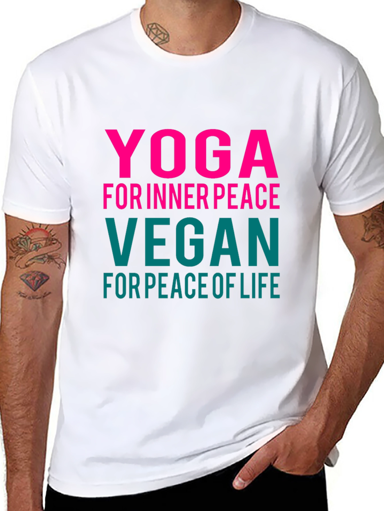 Yoga Vegan Peace Graphic Tee