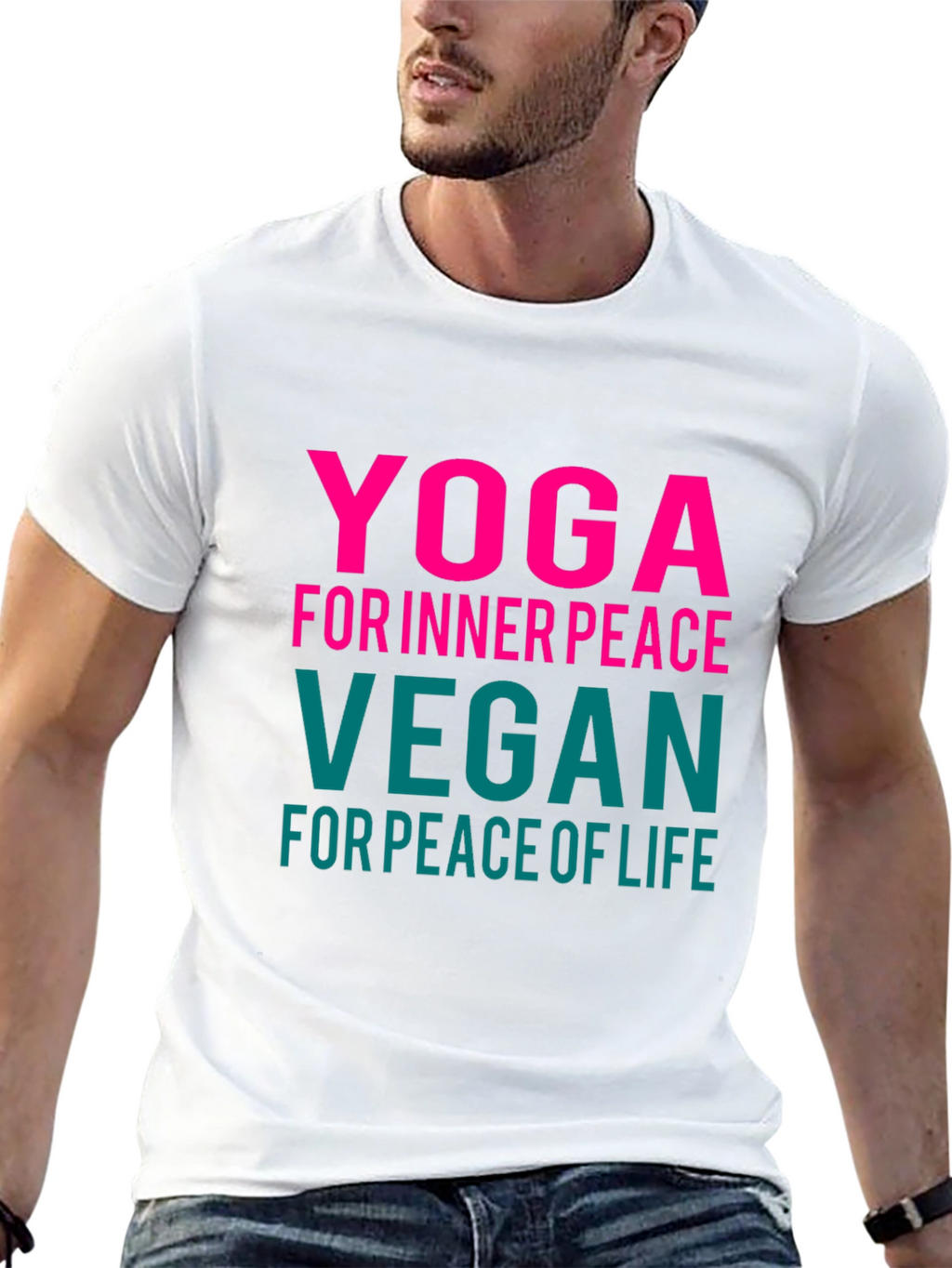 Yoga Vegan Peace Graphic Tee
