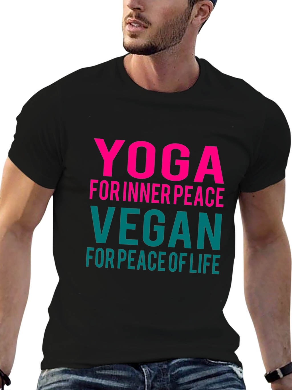 Yoga Vegan Peace Graphic Tee