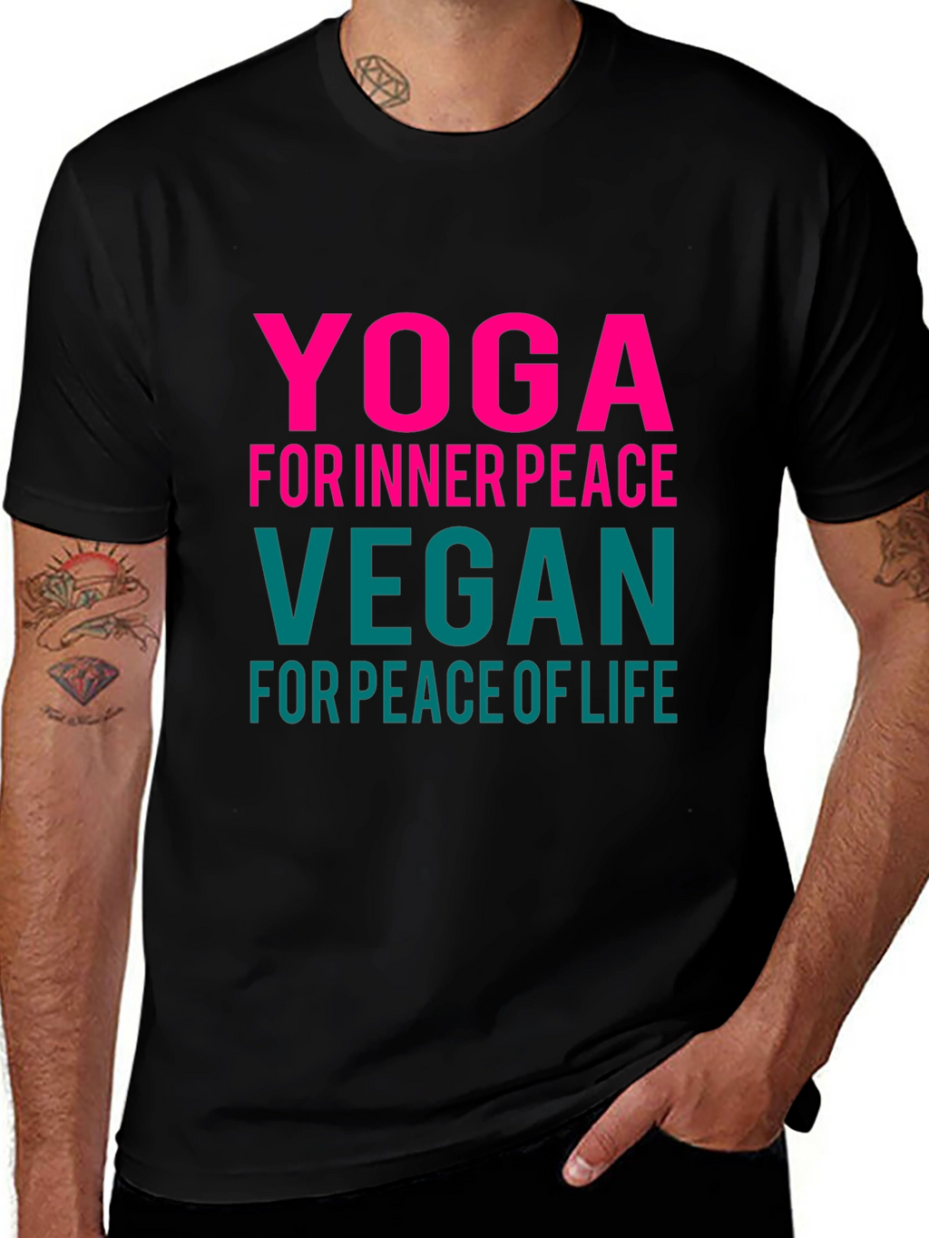 Yoga Vegan Peace Graphic Tee