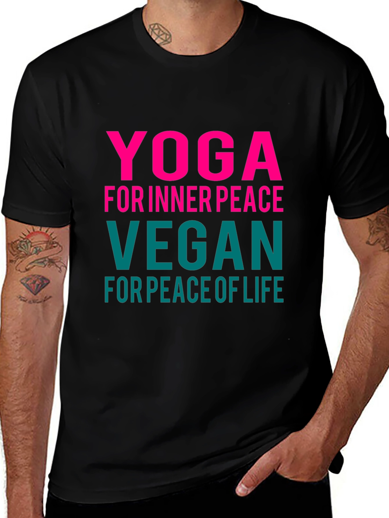 Yoga Vegan Peace Graphic Tee