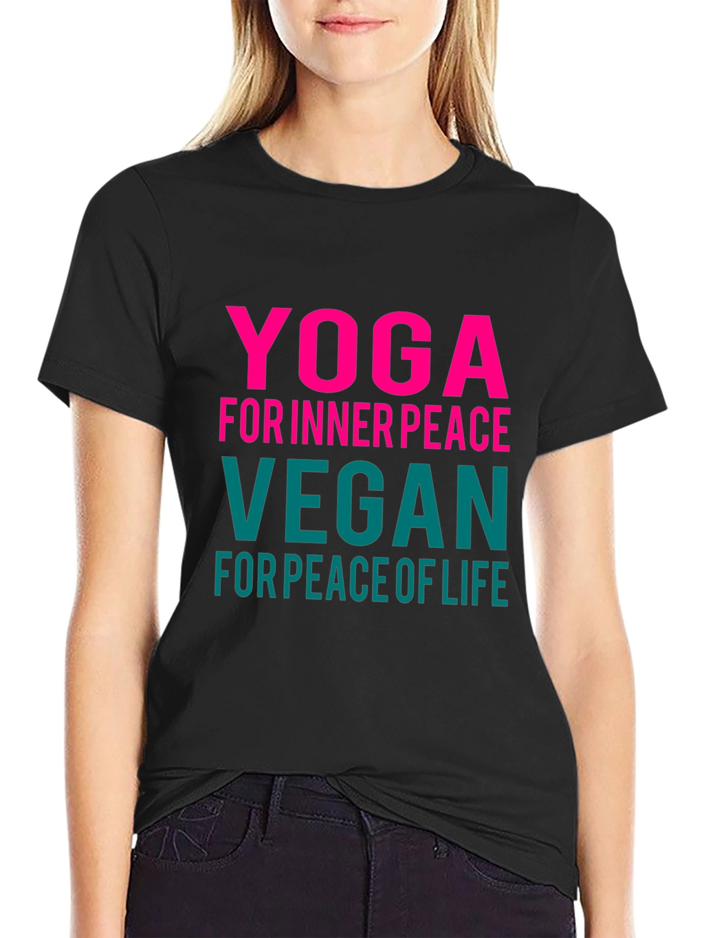 Yoga Vegan Peace Graphic Tee