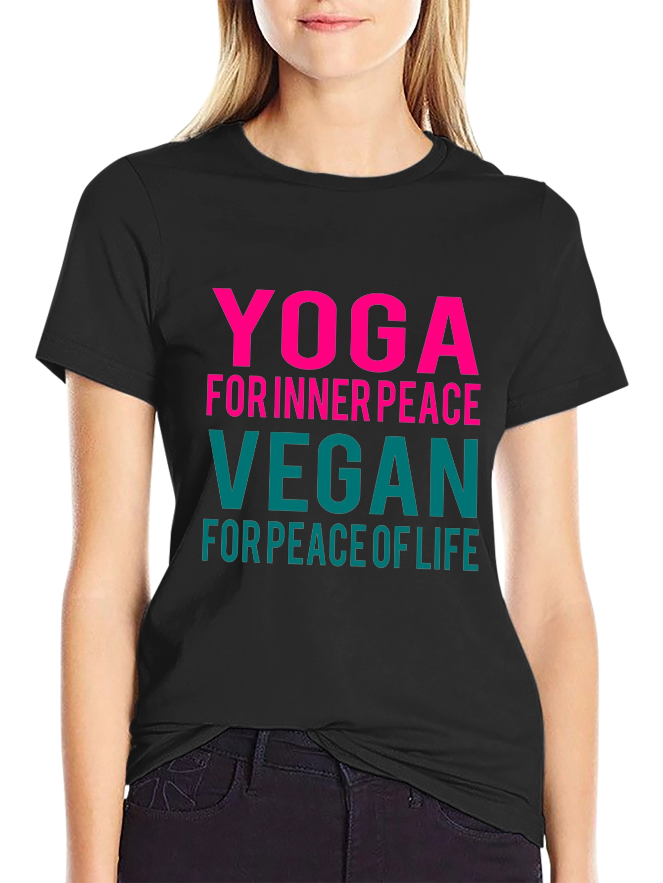 Yoga Vegan Peace Graphic Tee