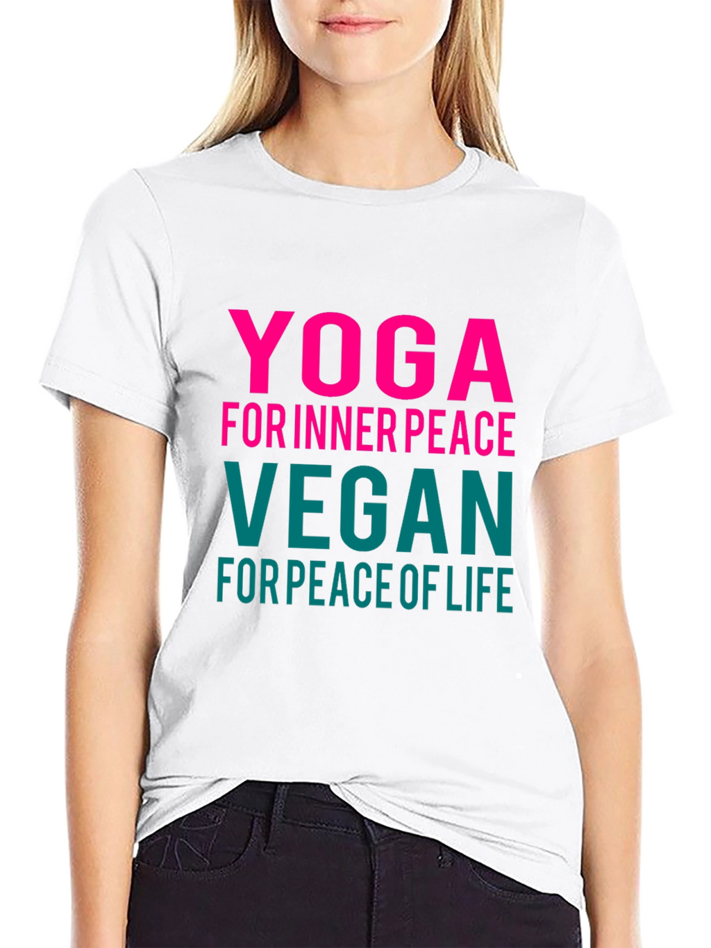 Yoga Vegan Peace Graphic Tee