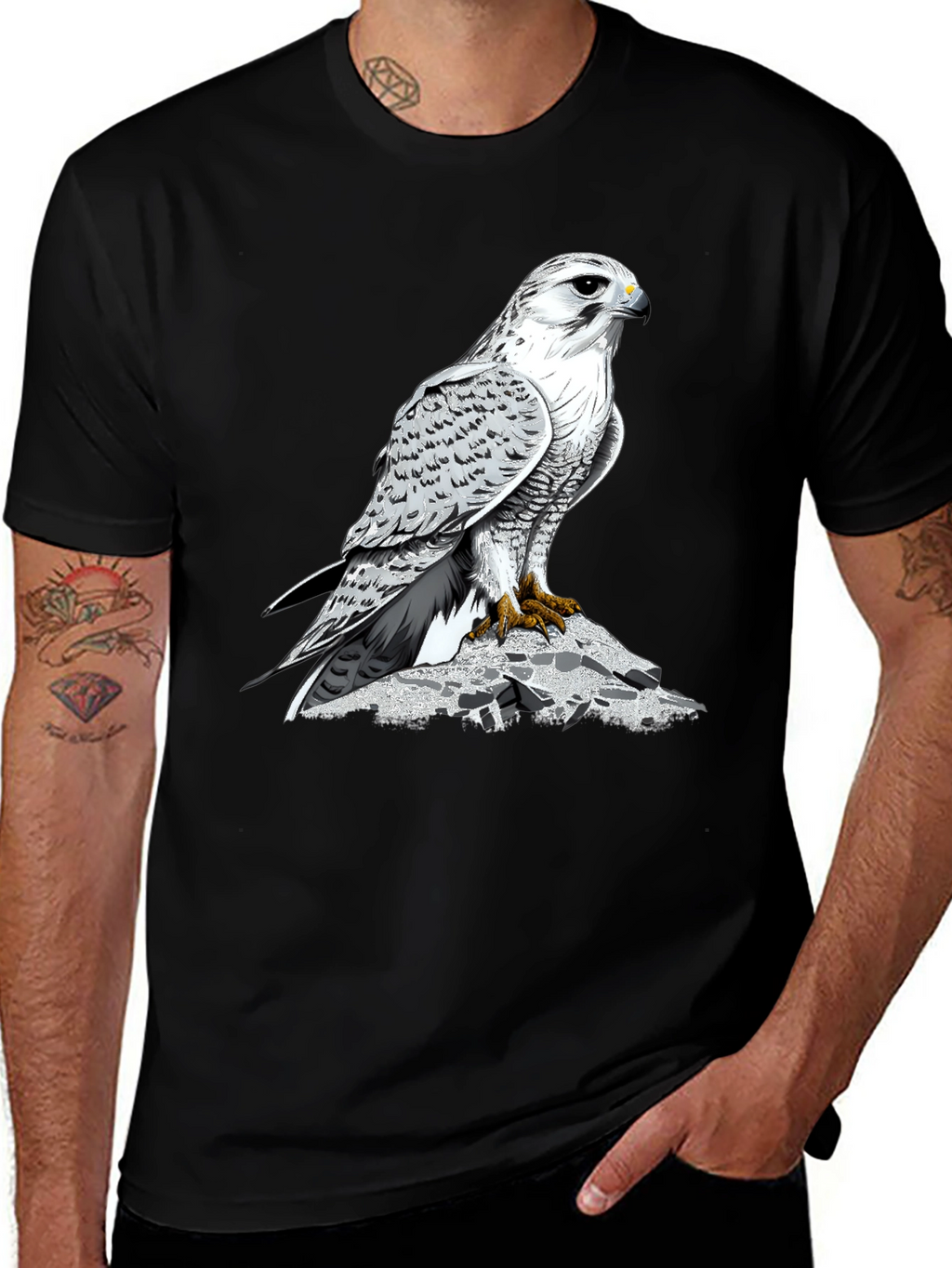 Cool Gyrfalcon T-Shirt - Bird of Prey Graphic Tee