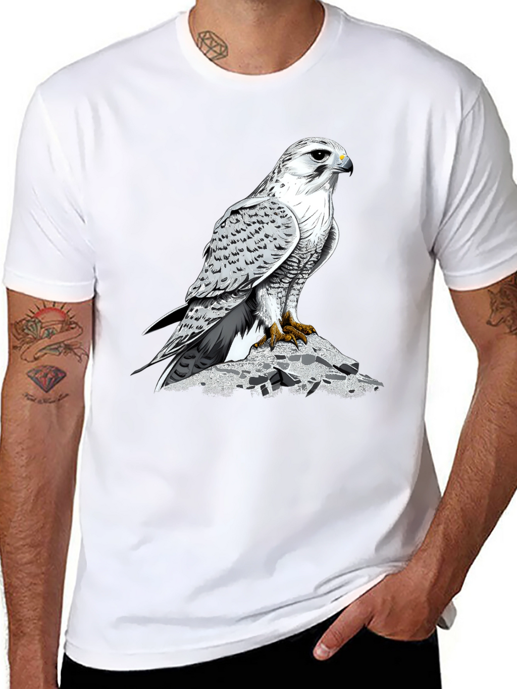 Cool Gyrfalcon T-Shirt - Bird of Prey Graphic Tee