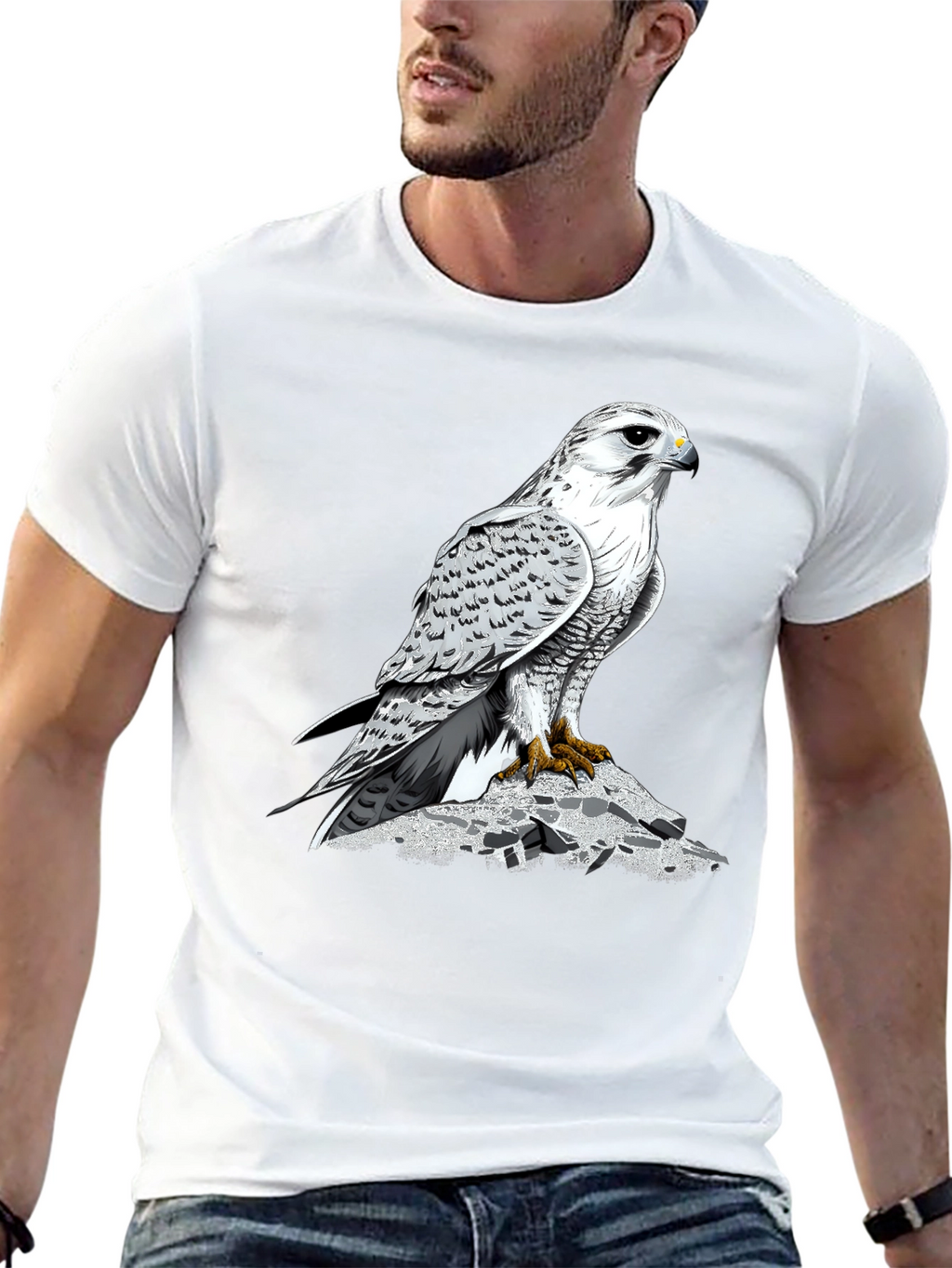 Cool Gyrfalcon T-Shirt - Bird of Prey Graphic Tee