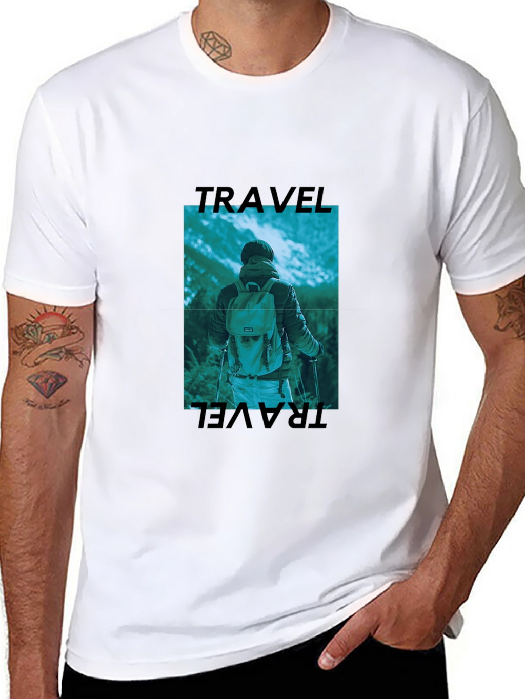 Travel Graphic Black T-Shirt