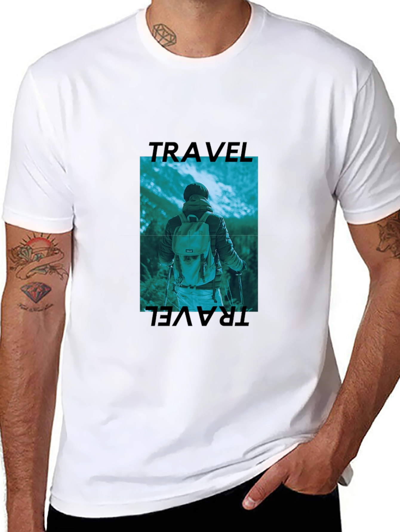 Travel Graphic Black T-Shirt