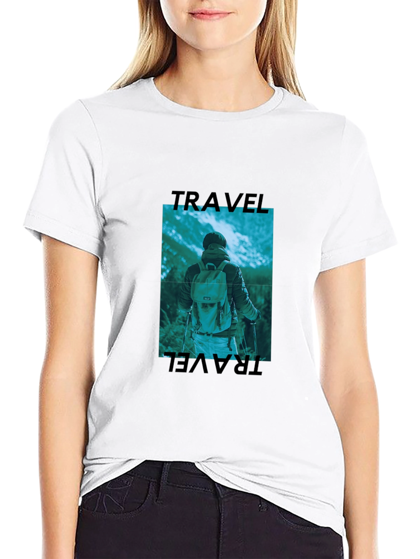 Travel Graphic Black T-Shirt
