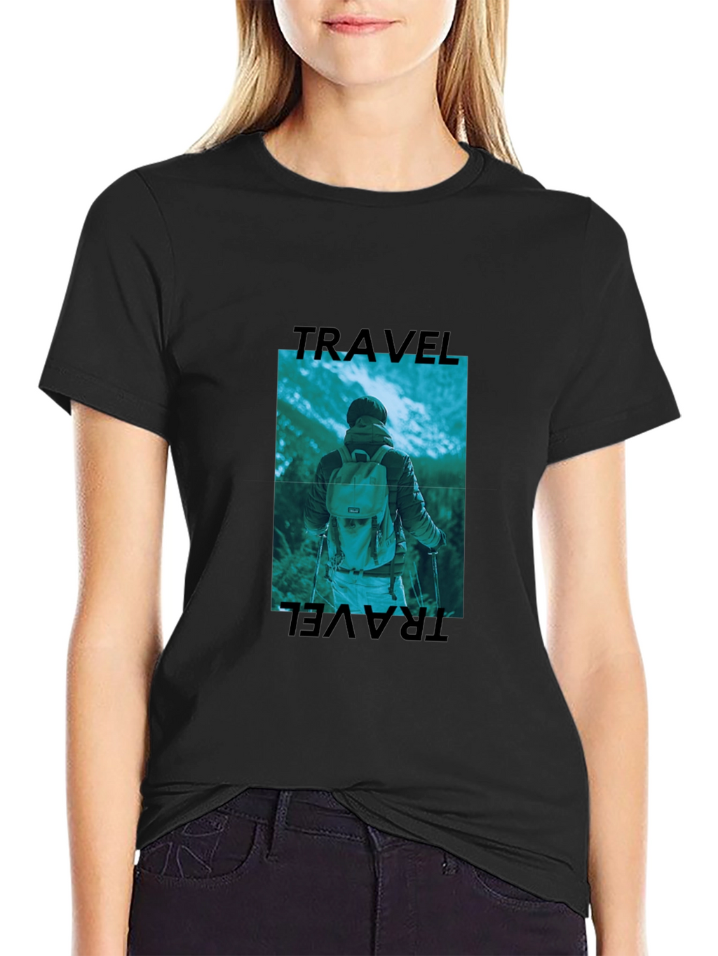 Travel Graphic Black T-Shirt