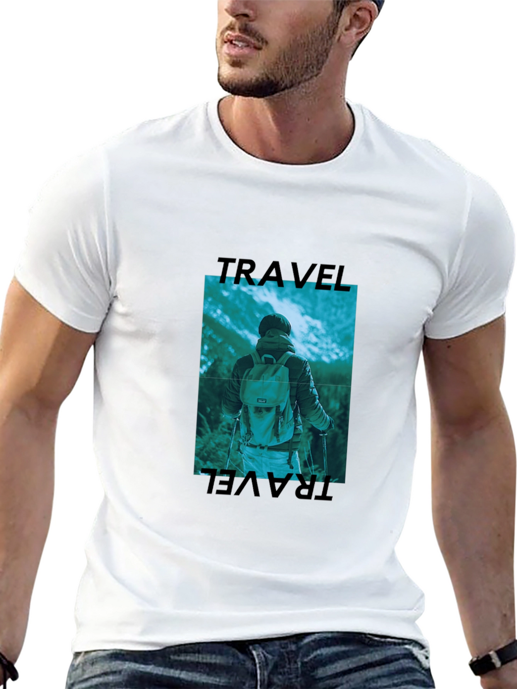Travel Graphic Black T-Shirt