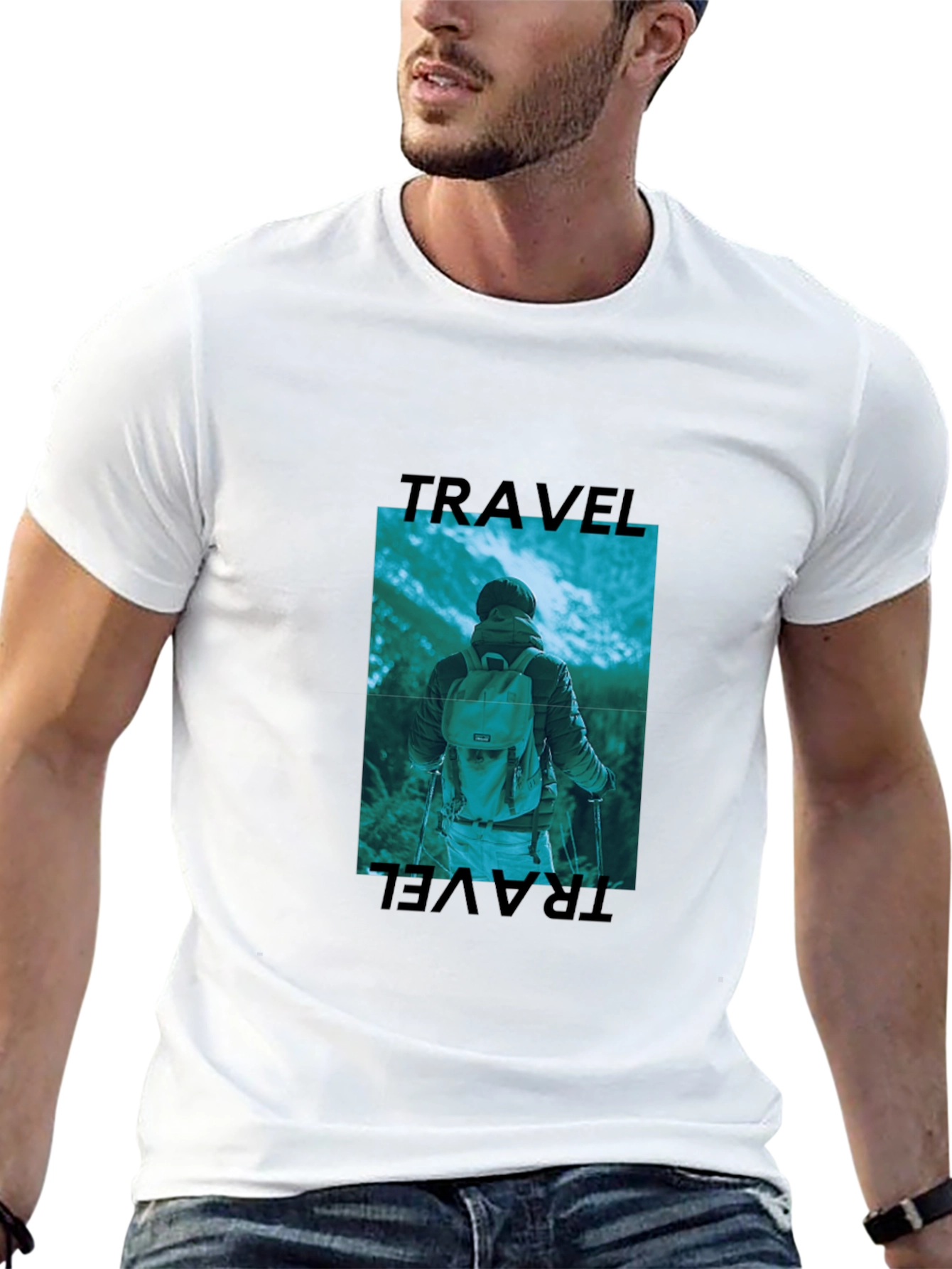 Travel Graphic Black T-Shirt