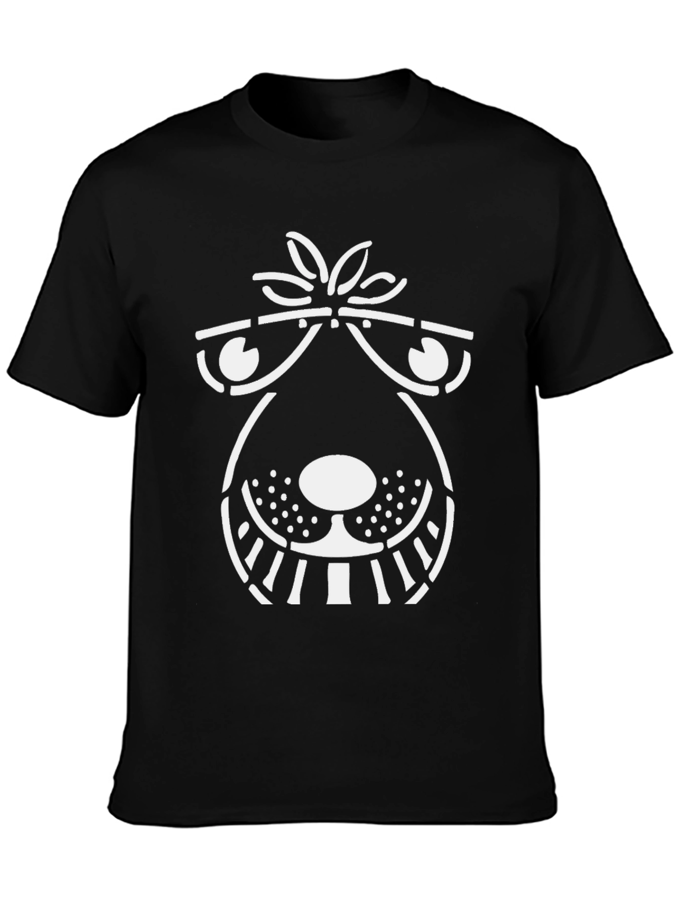 Quirky Cartoon Dog T-Shirt - Black