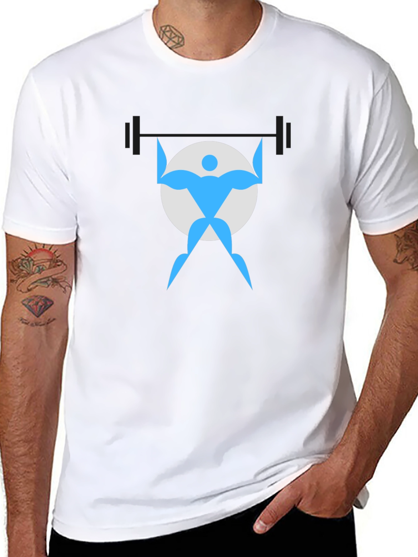 Weightlifter Graphic Black T-Shirt