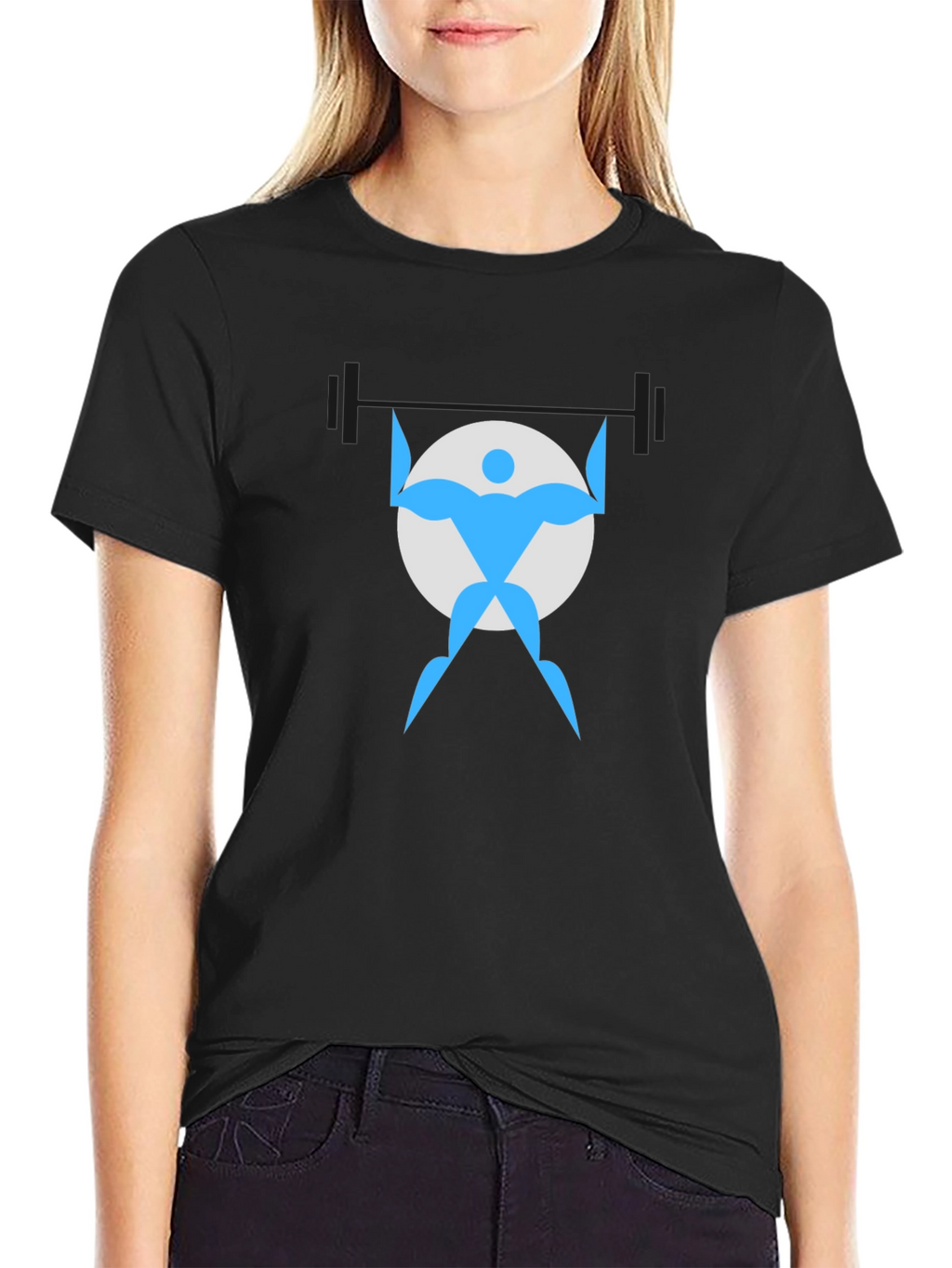 Weightlifter Graphic Black T-Shirt