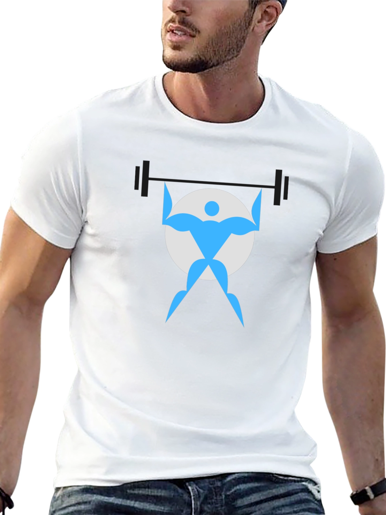 Weightlifter Graphic Black T-Shirt