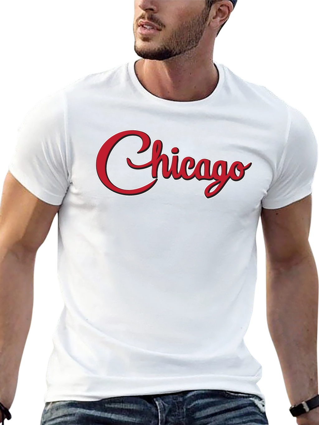 Chicago Script Graphic Tee - Stylish Casual Wear