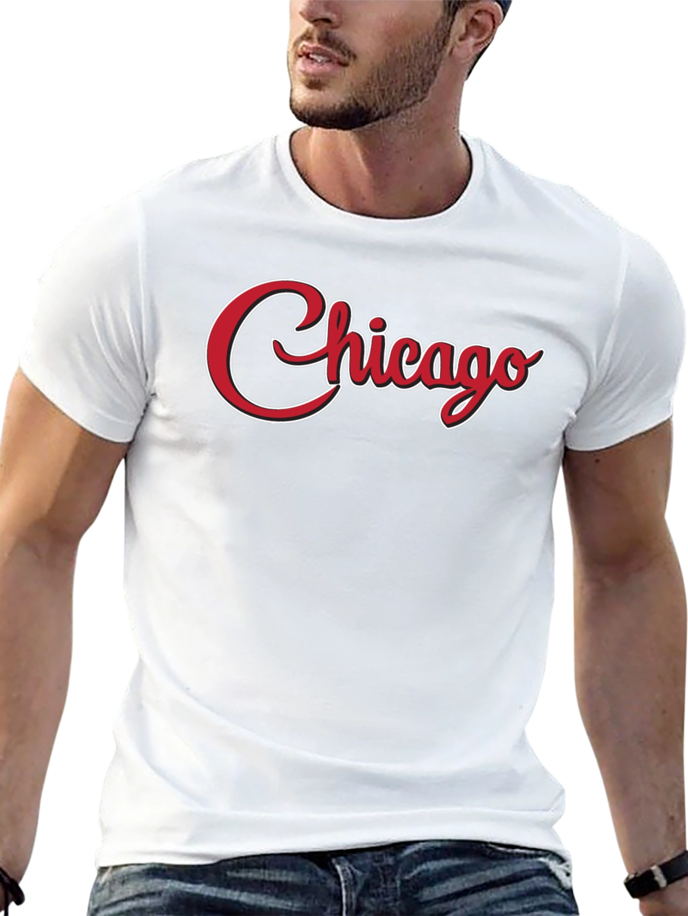 Chicago Script Graphic Tee - Stylish Casual Wear