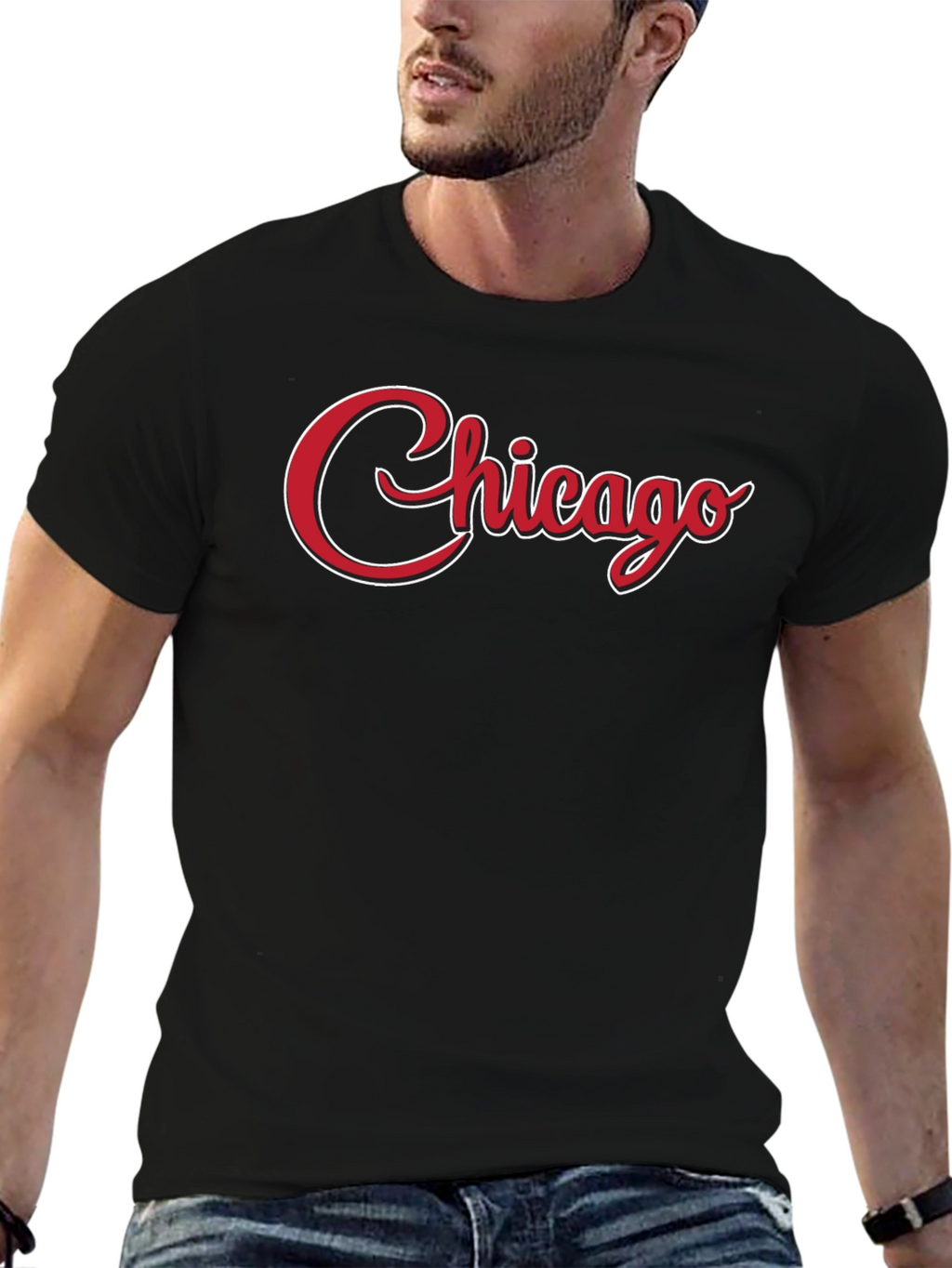 Chicago Script Graphic Tee - Stylish Casual Wear