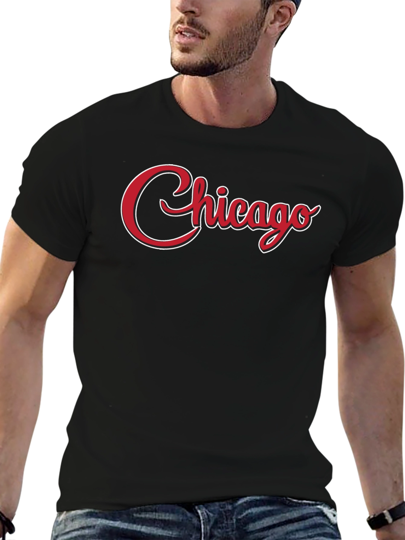 Chicago Script Graphic Tee - Stylish Casual Wear