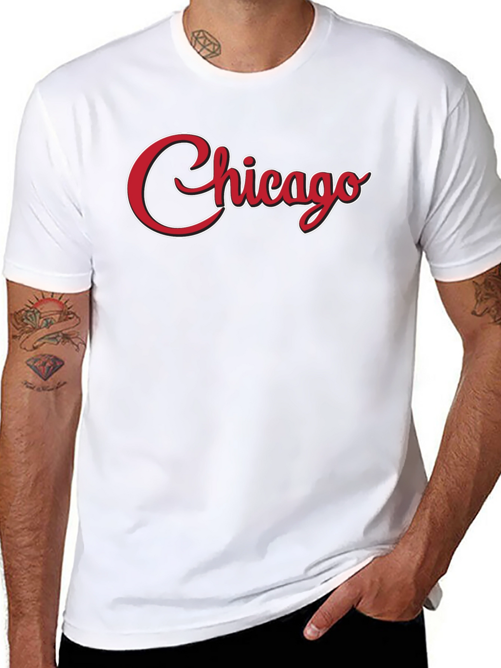 Chicago Script Graphic Tee - Stylish Casual Wear