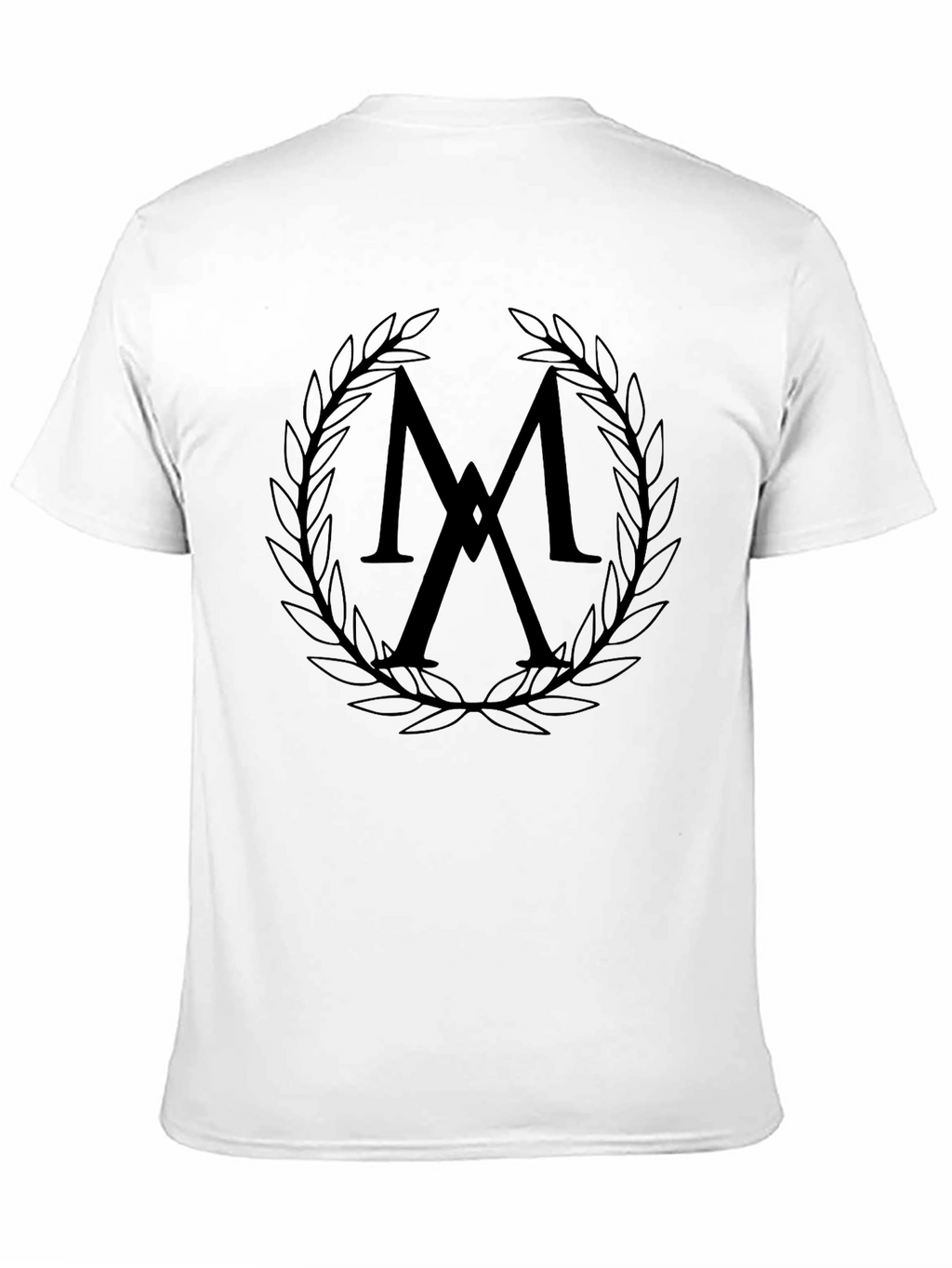 Stylish Black T-Shirt with Laurel Wreath Logo