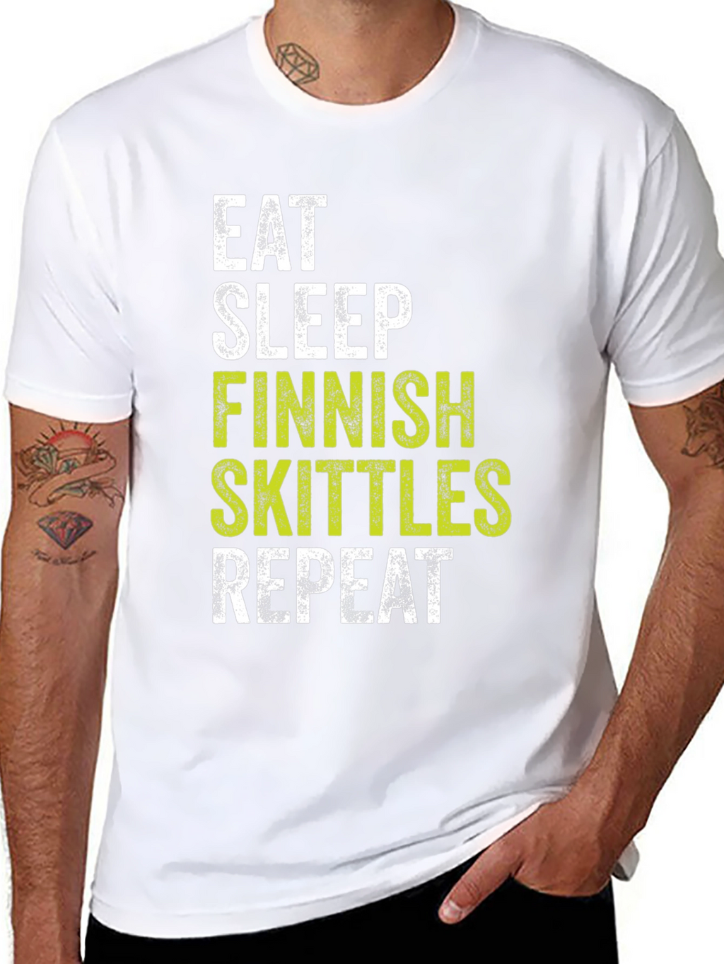 Eat Sleep Finnish Skittles Repeat T-Shirt