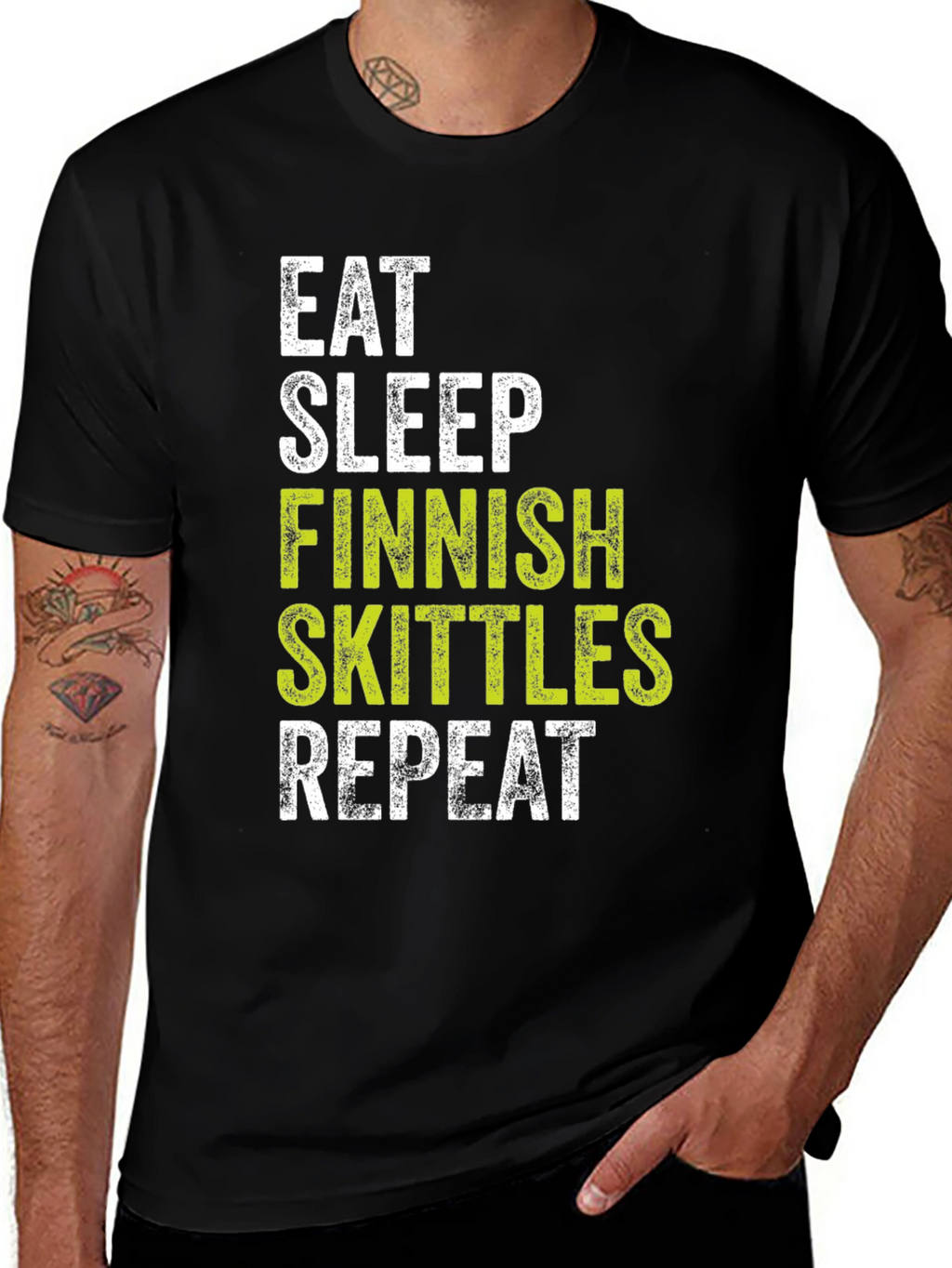 Eat Sleep Finnish Skittles Repeat T-Shirt