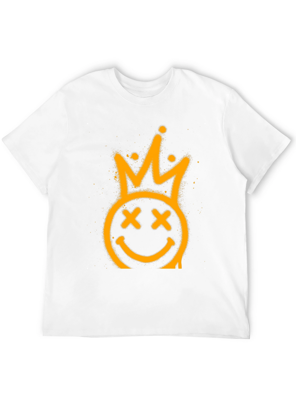 Crown Smiley Face Black Graphic Tee
