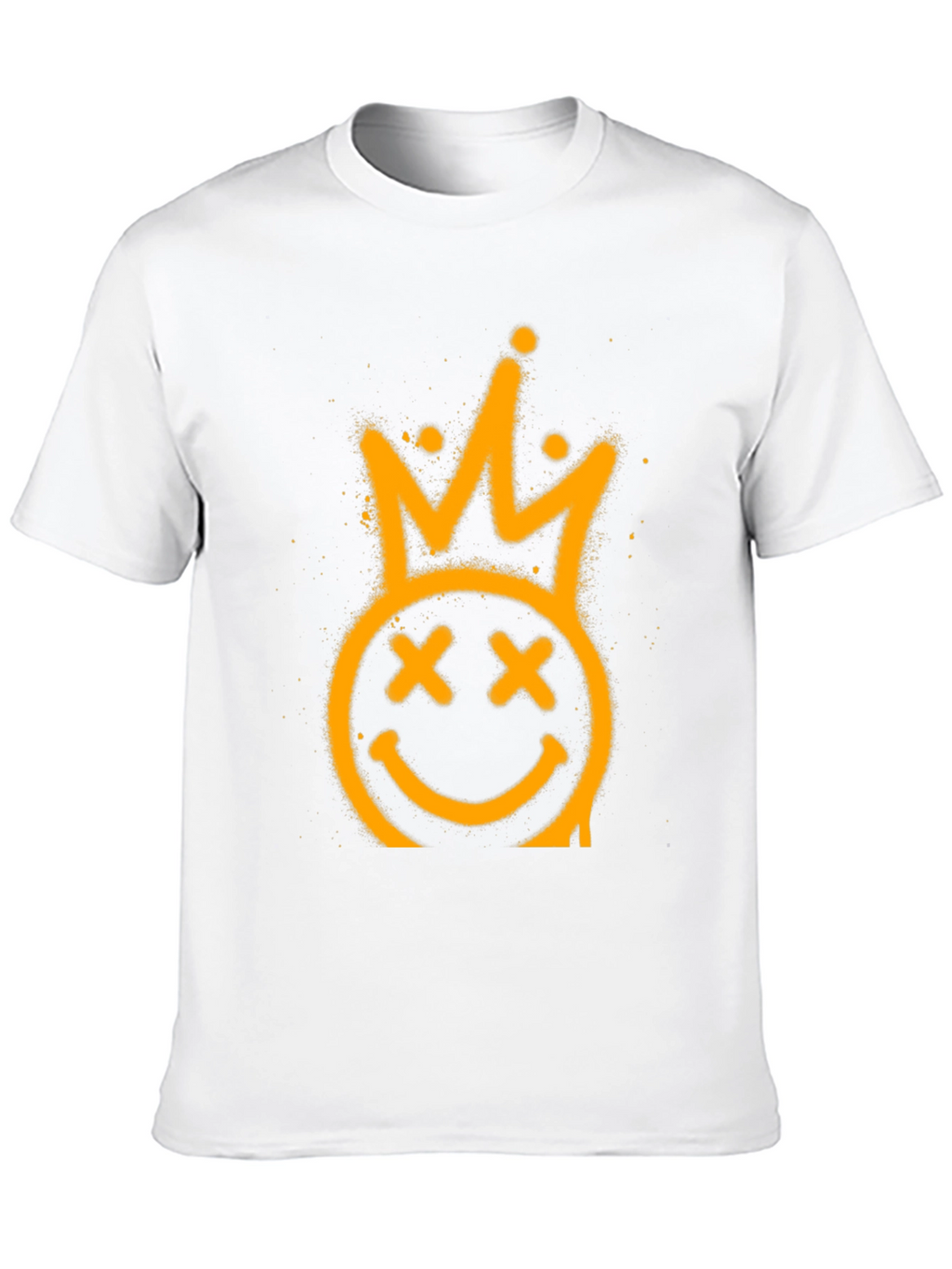 Crown Smiley Face Black Graphic Tee