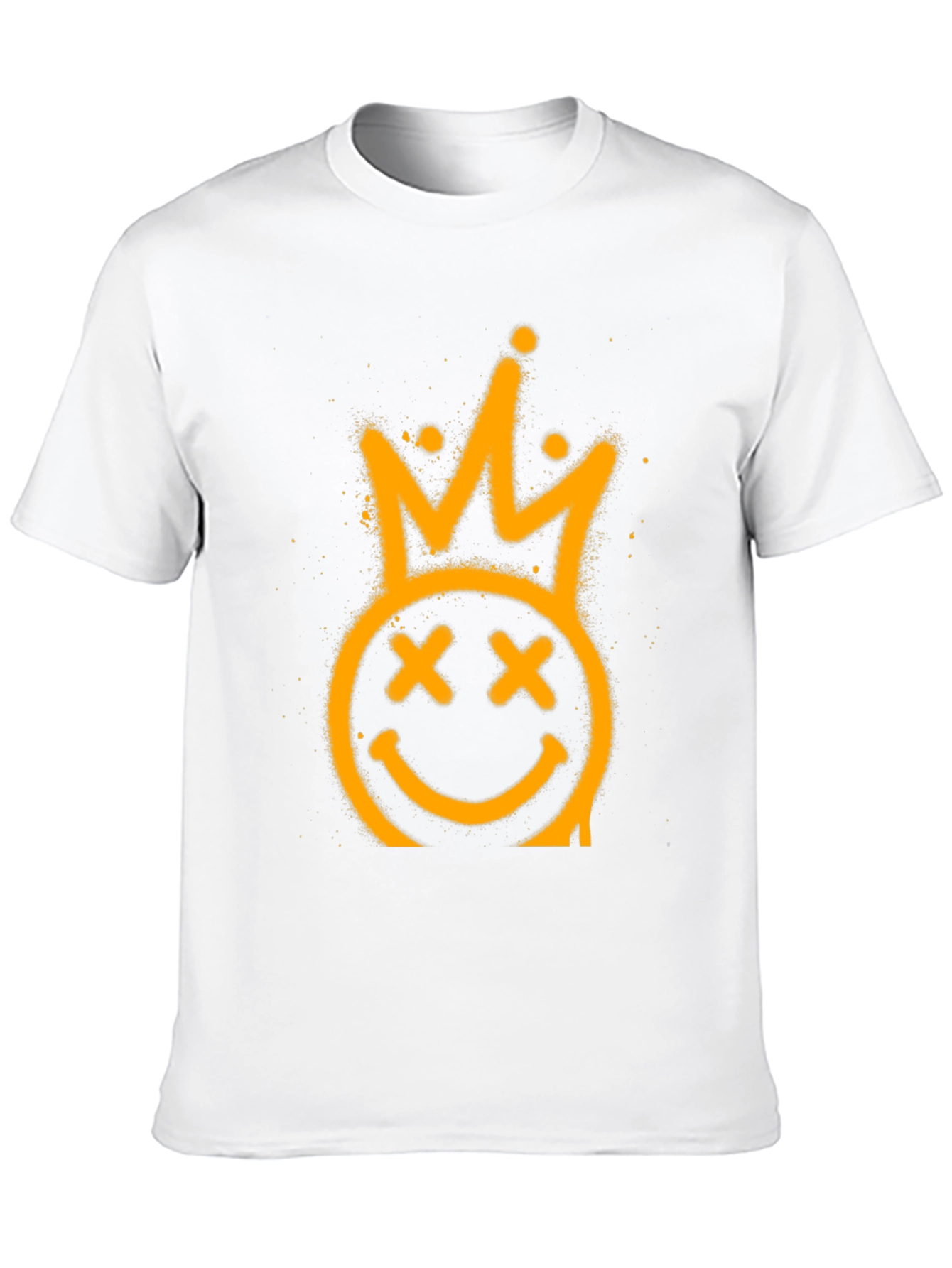 Crown Smiley Face Black Graphic Tee