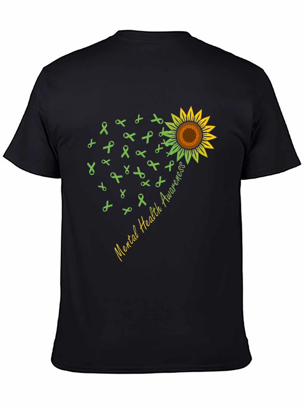 Mental Health Awareness Sunflower Ribbon T-Shirt