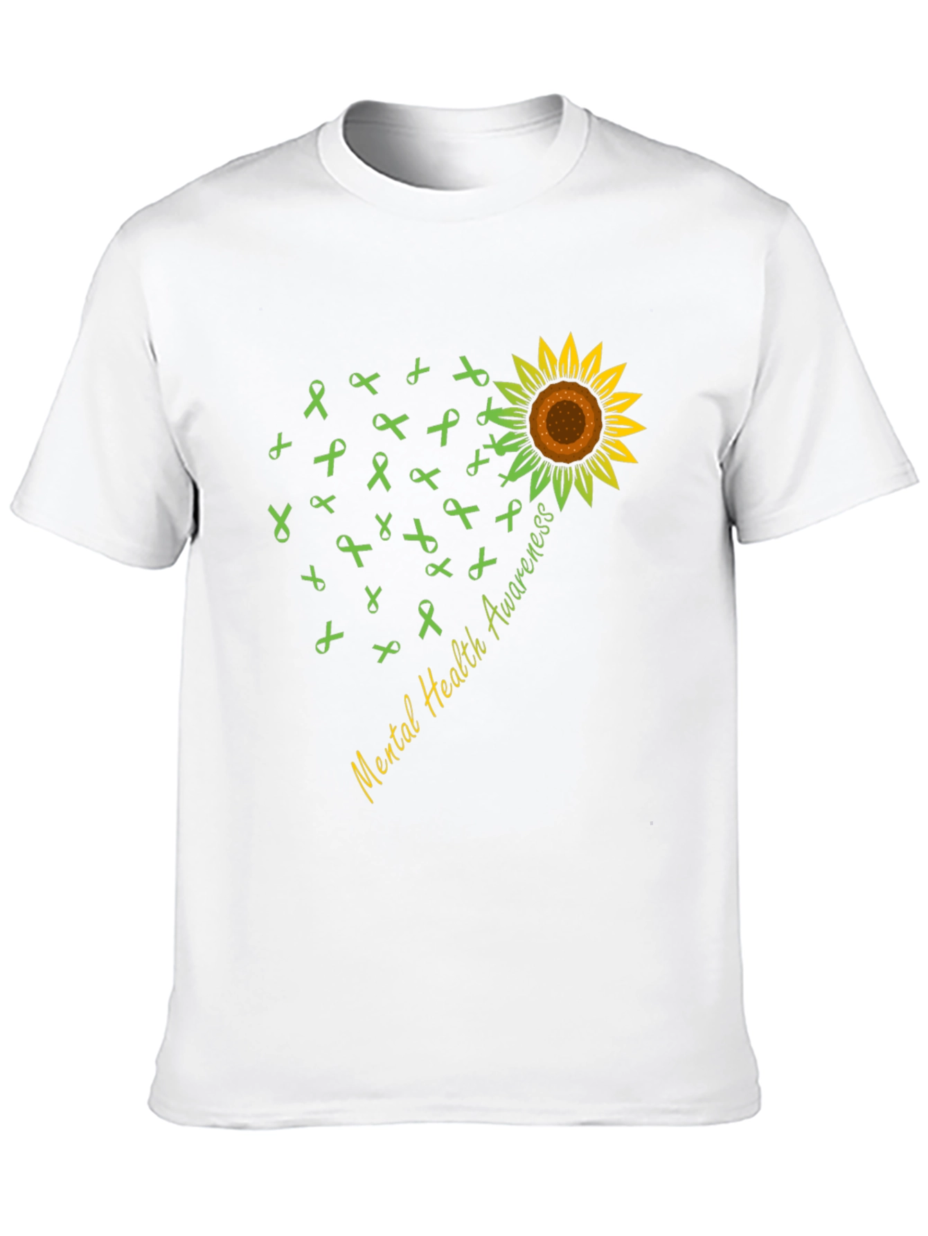Mental Health Awareness Sunflower Ribbon T-Shirt